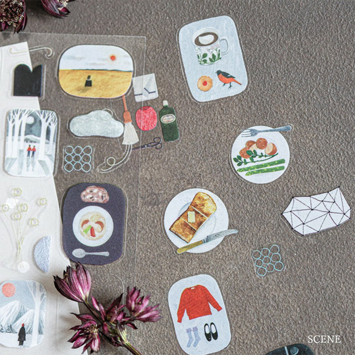 Nishi Shuku Clear Stickers - Scene