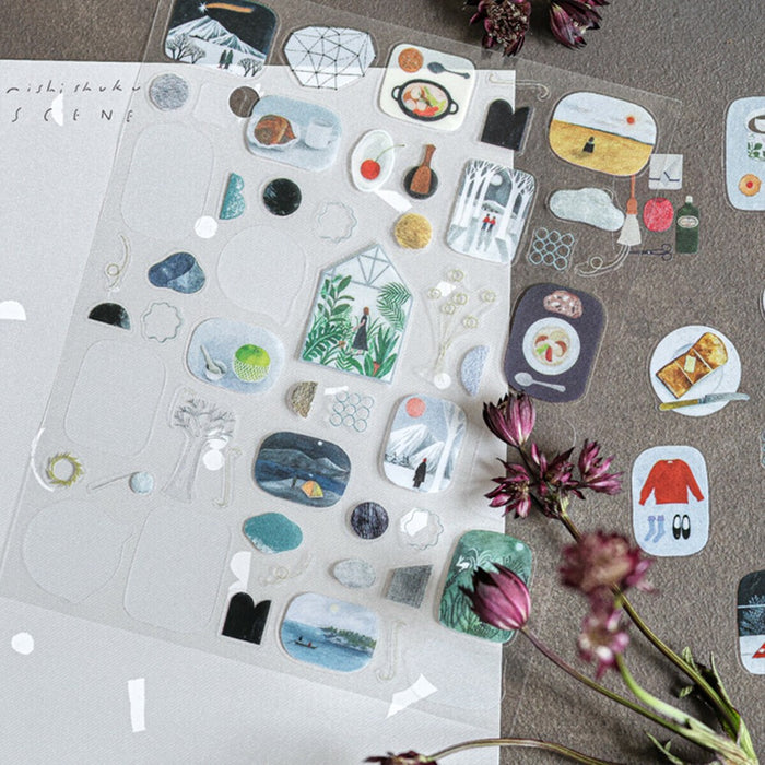 Nishi Shuku Clear Stickers - Scene