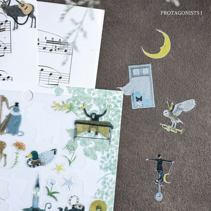 Akira Kusaka Clear Stickers - Protagonists I