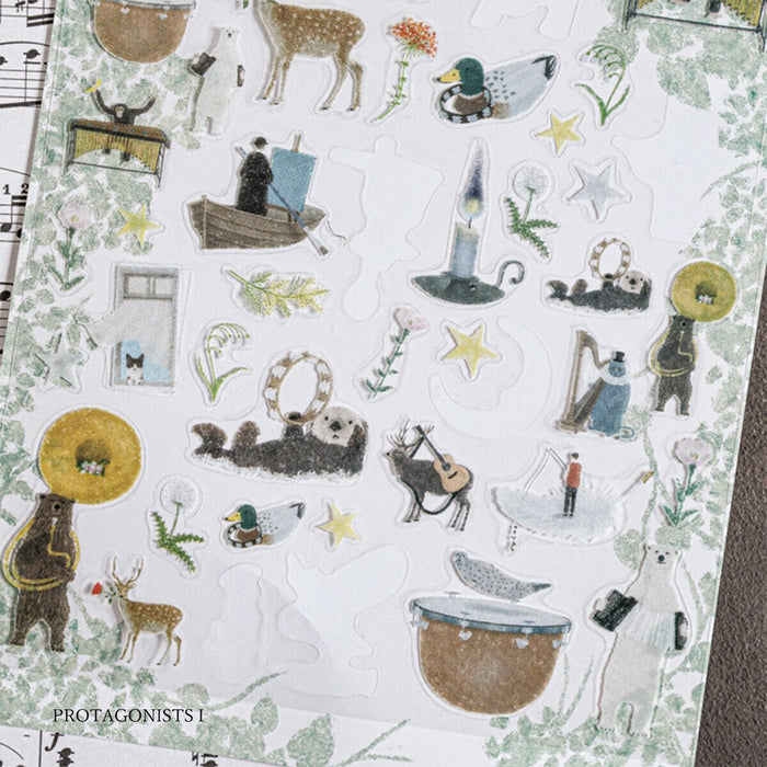 Akira Kusaka Clear Stickers - Protagonists I