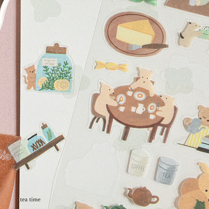 Mariko Fukuoka Clear Stickers - Tea Time