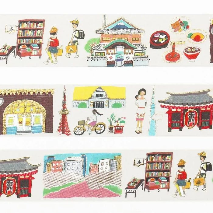 Ai Okino Foil-Stamped Washi Tape - Tokyo