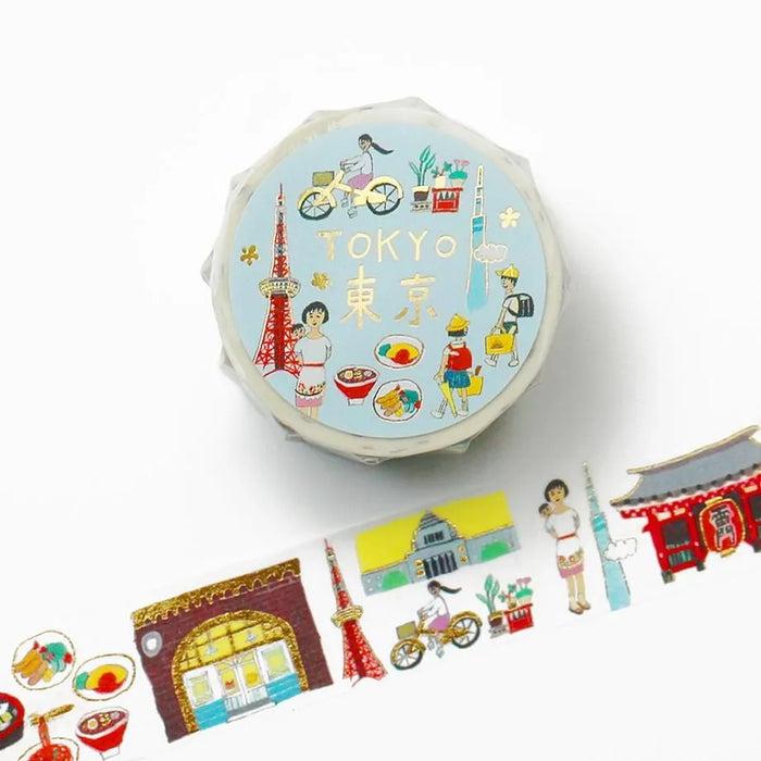 Ai Okino Foil-Stamped Washi Tape - Tokyo