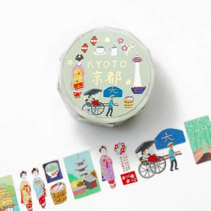 Ai Okino Foil-Stamped Washi Tape - Kyoto