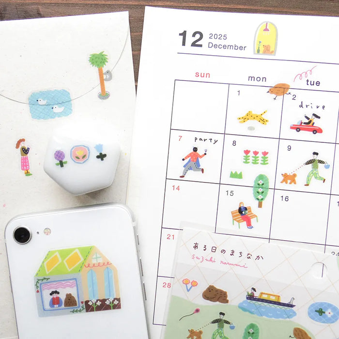 Suzuki Narumi Clear Stickers - One Day in the City