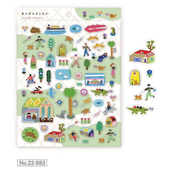 Suzuki Narumi Clear Stickers - One Day in the City