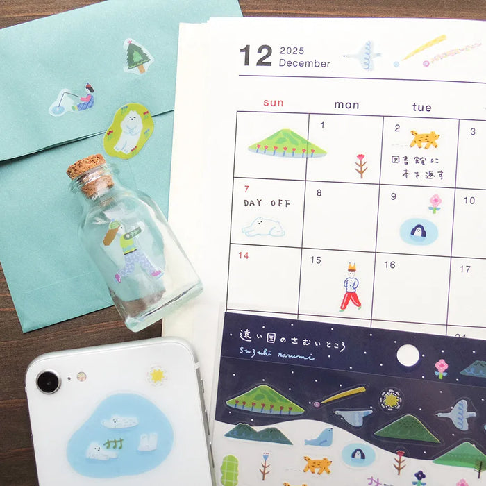 Suzuki Narumi Clear Stickers - A Cold Place in a Faraway Country