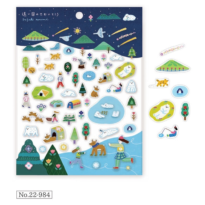 Suzuki Narumi Clear Stickers - A Cold Place in a Faraway Country