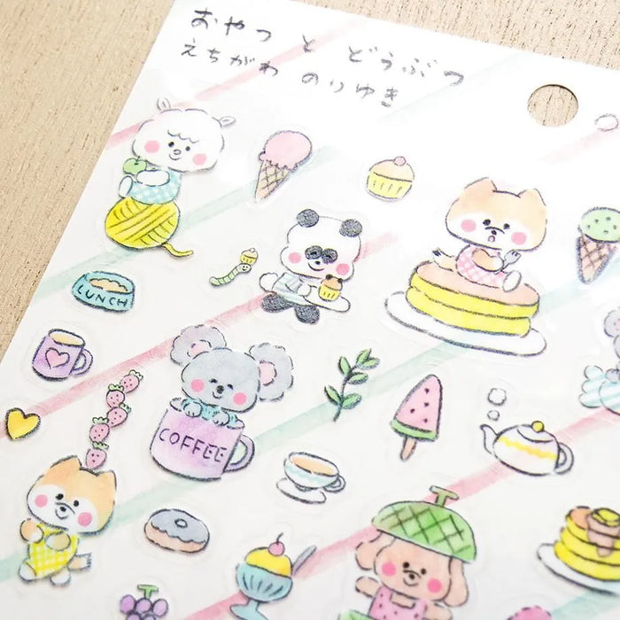 Noriyuki Echigawa Clear Stickers - Snacks & Animals