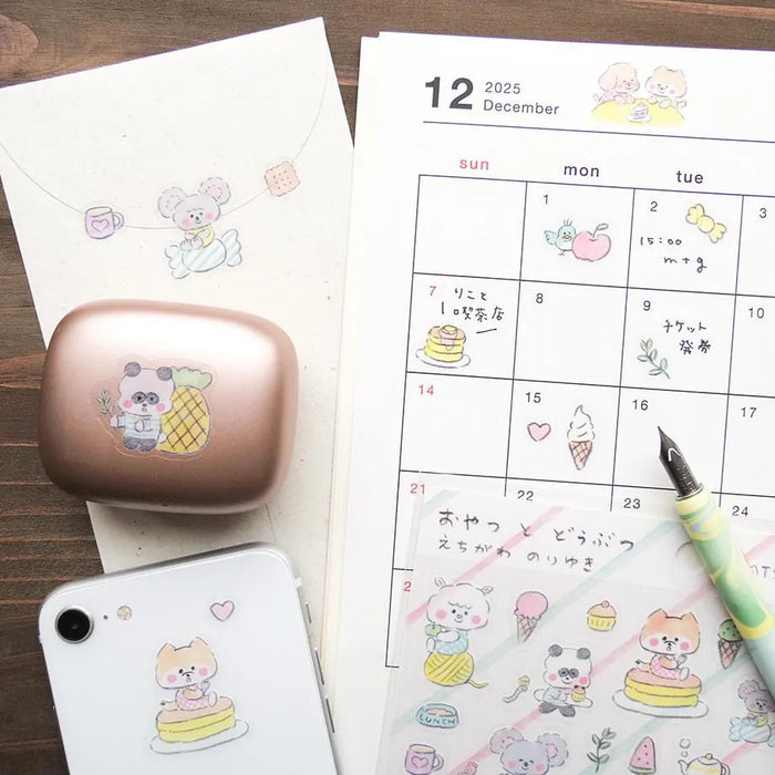 Noriyuki Echigawa Clear Stickers - Snacks & Animals