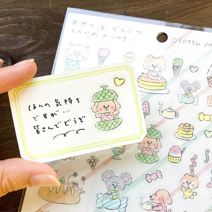 Noriyuki Echigawa Clear Stickers - Snacks & Animals