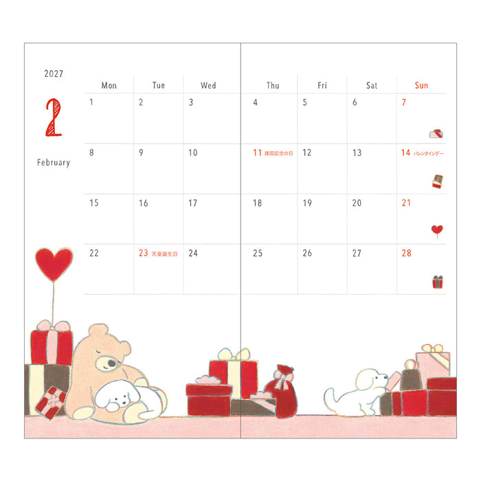 2027 Pocket Diary B6 Slim - Monthly - Dog