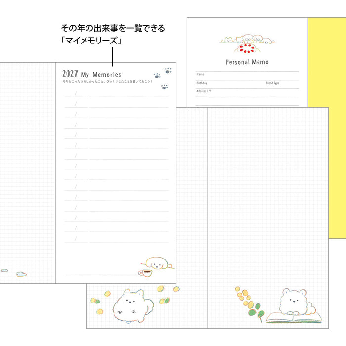2027 Pocket Diary B6 Slim - Monthly - Dog