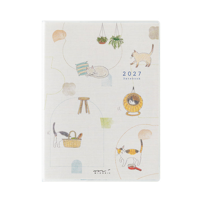 2027 Pocket Diary A6 - Monthly + Weekly - Cat