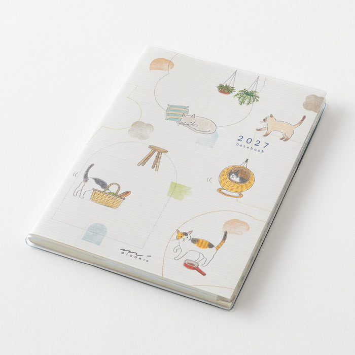 2027 Pocket Diary A6 - Monthly + Weekly - Cat