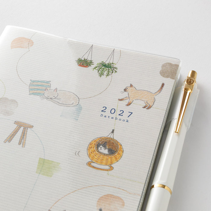 2027 Pocket Diary A6 - Monthly + Weekly - Cat