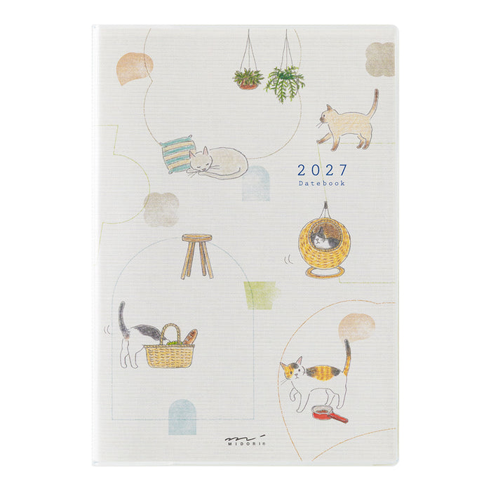 2027 Pocket Diary B6 - Monthly + Weekly - Cat