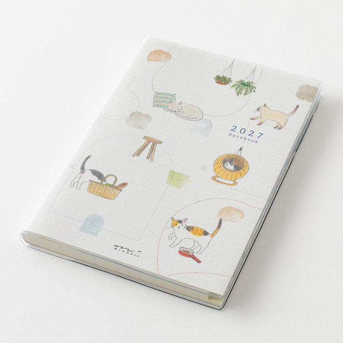 2027 Pocket Diary B6 - Monthly + Weekly - Cat