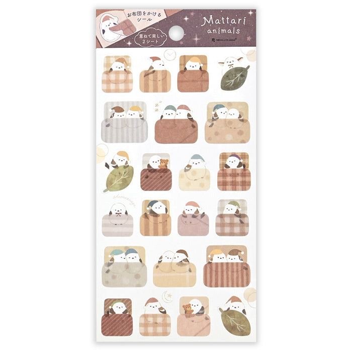 Mattari Animals Sticker Set - Shimaenaga - 2 Sheets