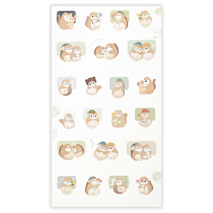 Mattari Animals Sticker Set - Flying Squirrel - 2 Sheets