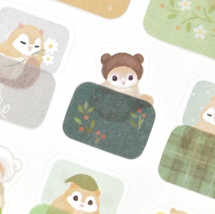 Mattari Animals Sticker Set - Flying Squirrel - 2 Sheets