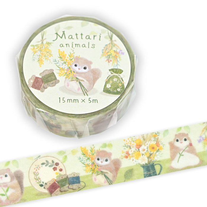Mattari Animals Washi Tape - Flying Squirrel