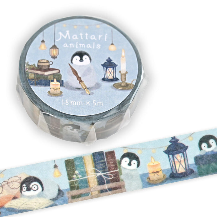 Mattari Animals Washi Tape - Penguin