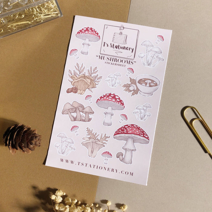 Mushrooms Sticker Sheet