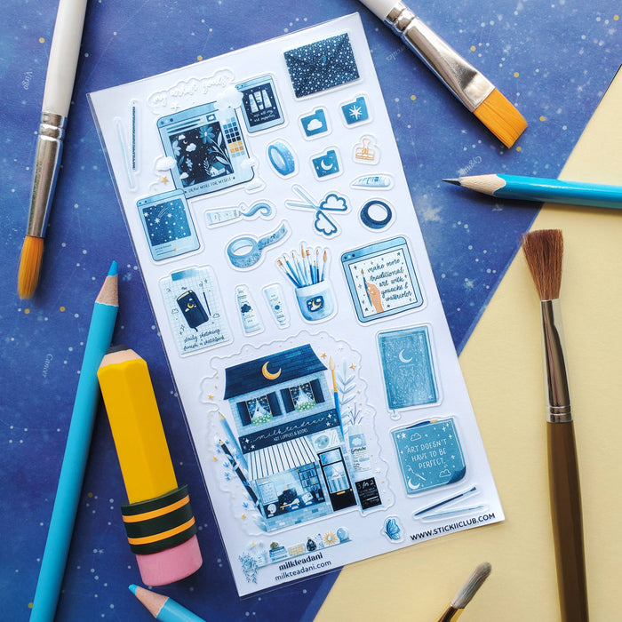 Cosmic Art Supply Sticker Sheet