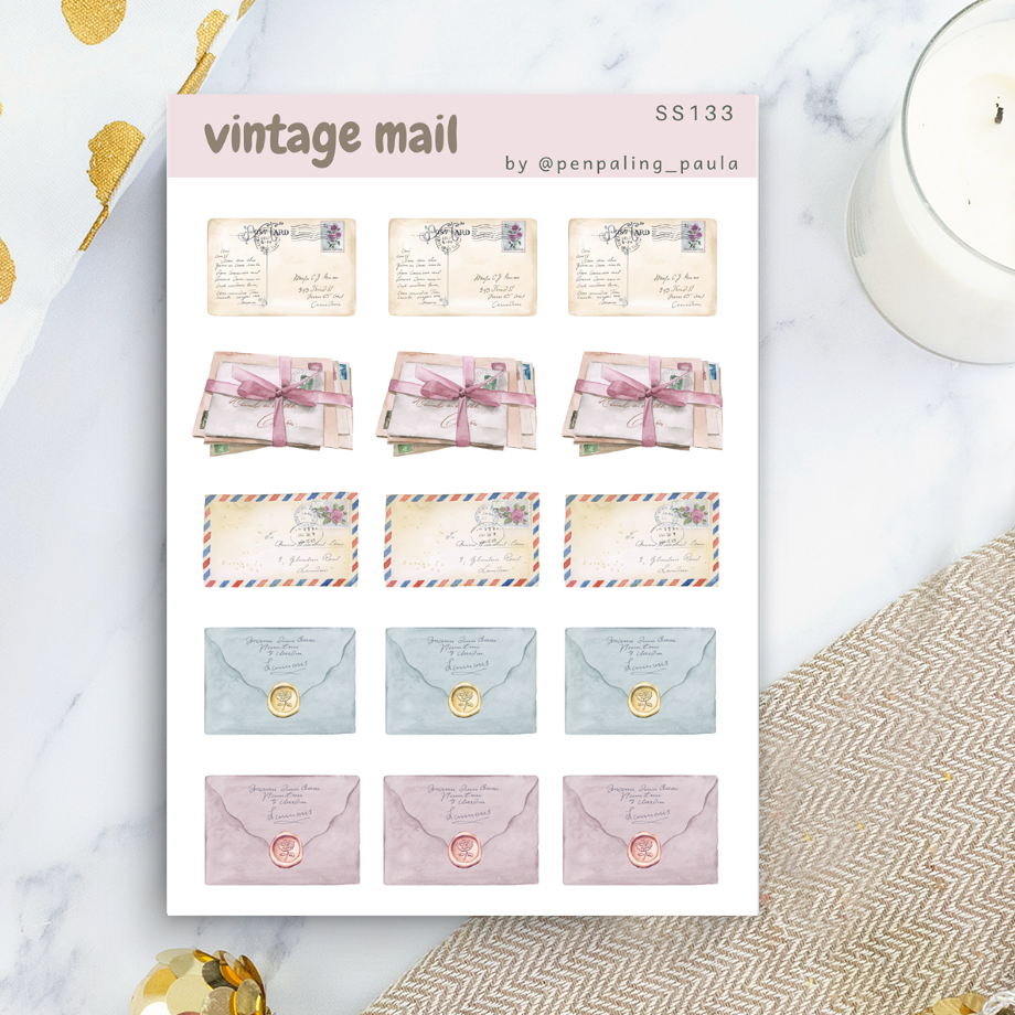 Vintage Mail - Sticker Sheet — WashiGang