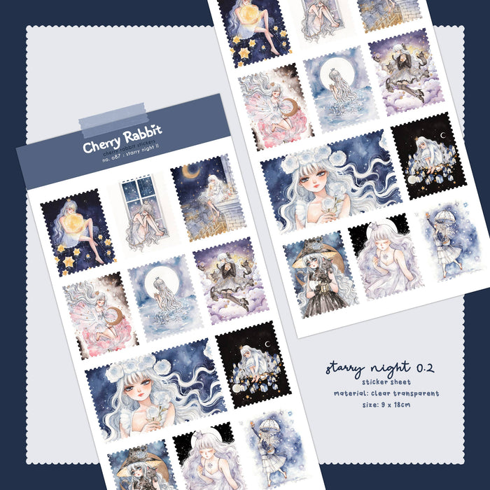 Starry Night II Clear Sticker Sheet