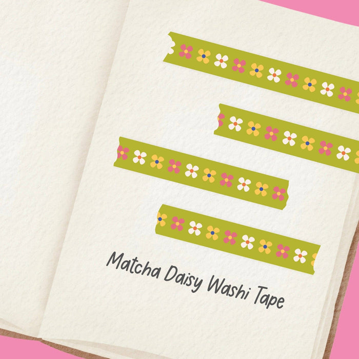 Matcha Daisy Washi Tape