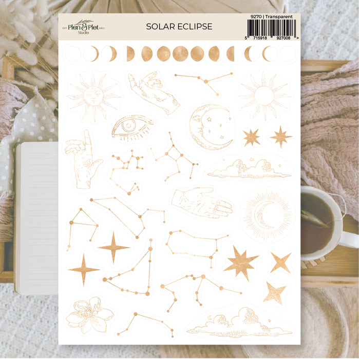 Solar Eclipse Transparent Sticker Sheet