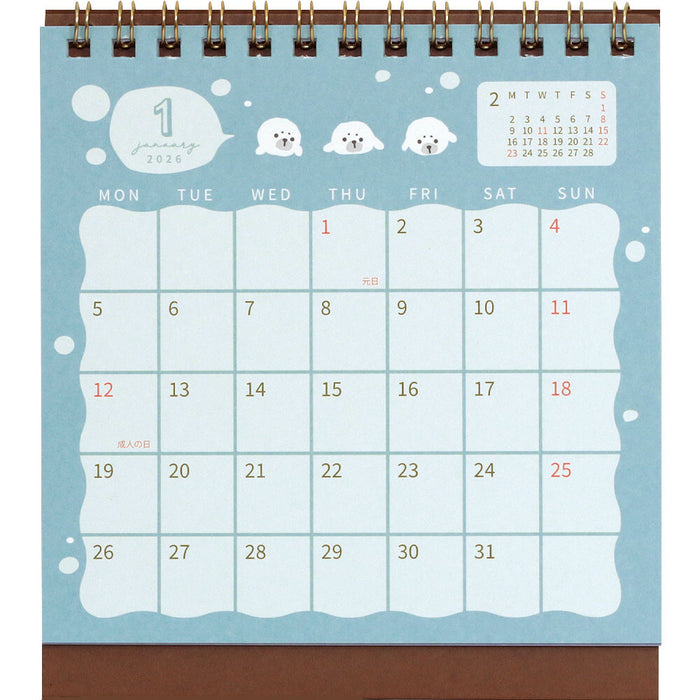 2027 Desktop Calendar - Aquarium Trio