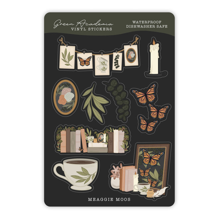 Light Academia Vinyl Sticker Sheet