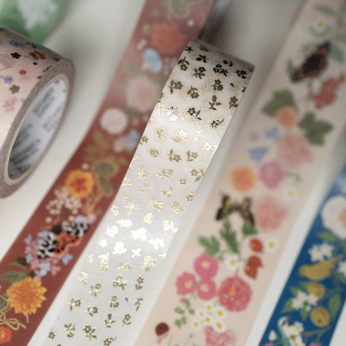 Gold Petite Flora Washi Tape