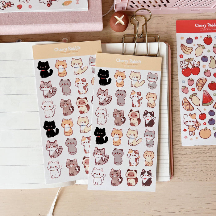 Cats Washi Sticker Sheet