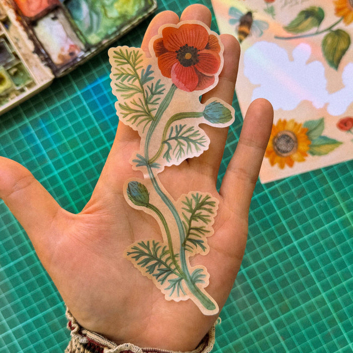 Washi Sticker Sheet — Sunflowers