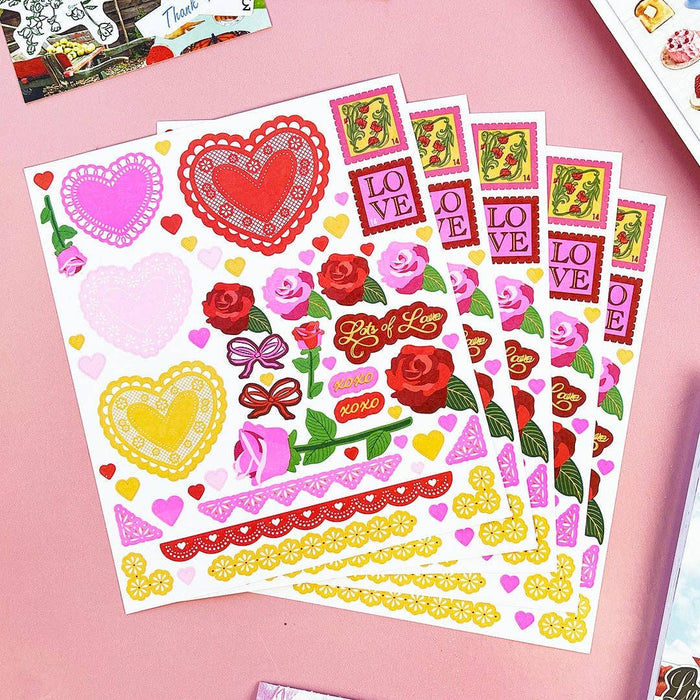 Lots Of Love Label Stickers - 5 Sheets