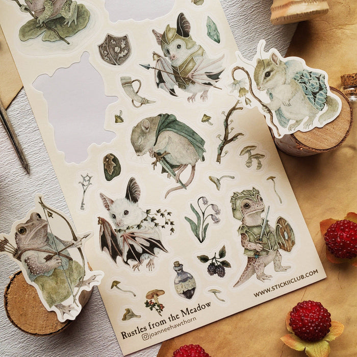 Warrior Critters Sticker Sheet