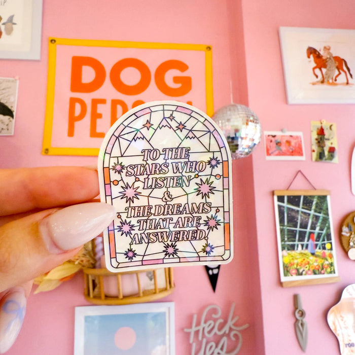 To The Stars Who Listen Vinyl Sticker