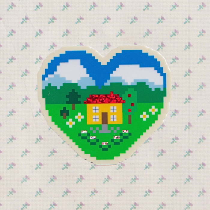 Heart Home - Glitter Vinyl Sticker