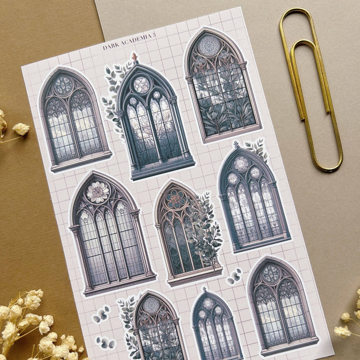 Dark Academia 5 Sticker Sheet