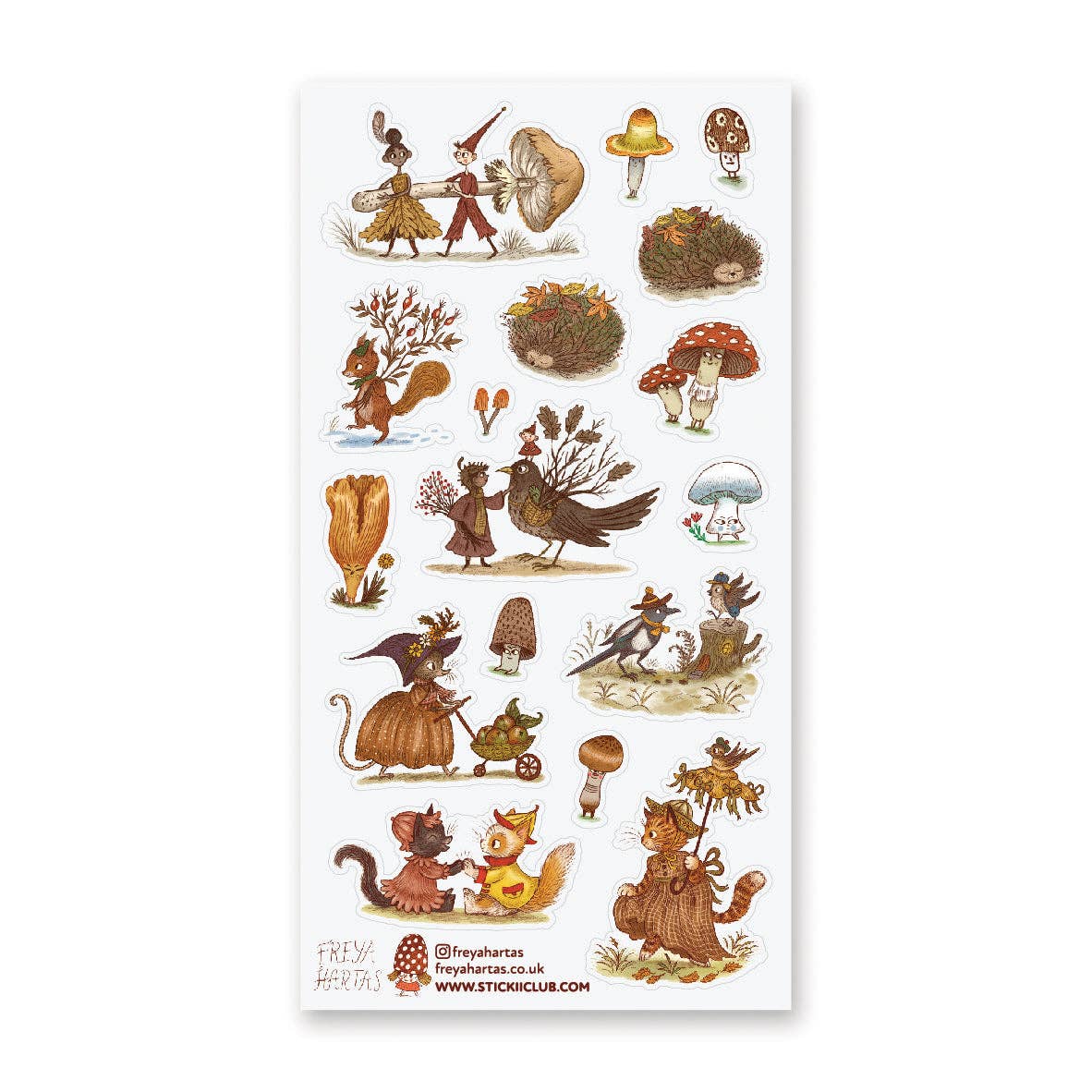 Autumn Woodland Whimsy Sticker Sheet — WashiGang
