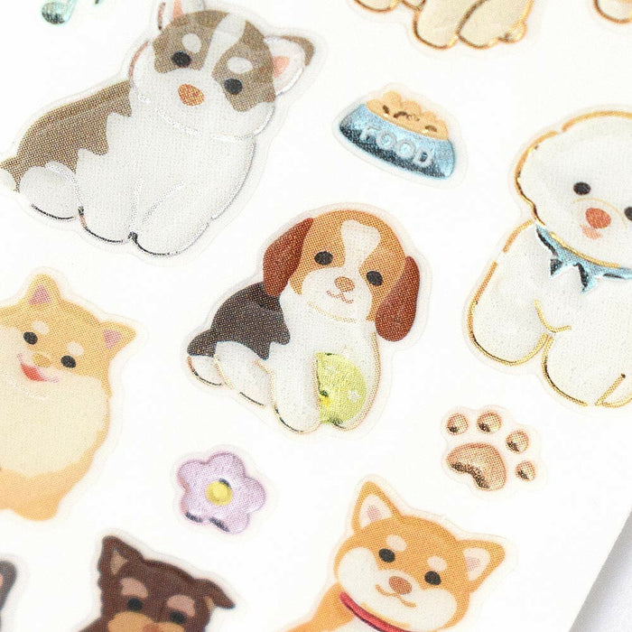 Foiled Resin Stickers - Dogs