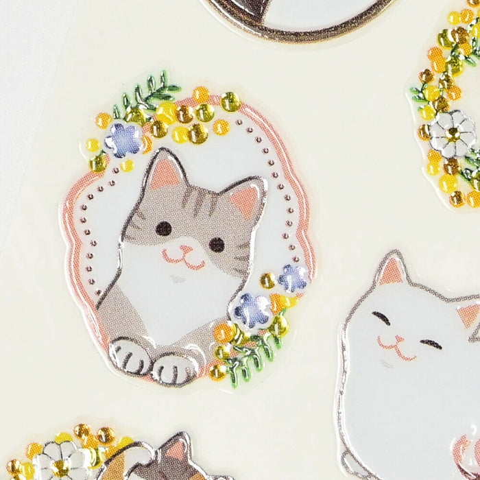 Japanese Resin Stickers - Cat