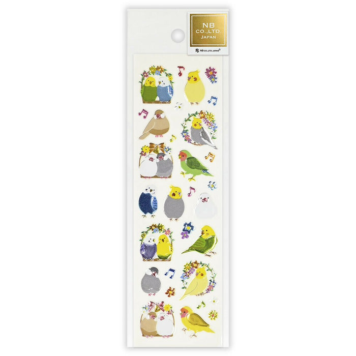 Japanese Resin Stickers - Small Bird & Flower