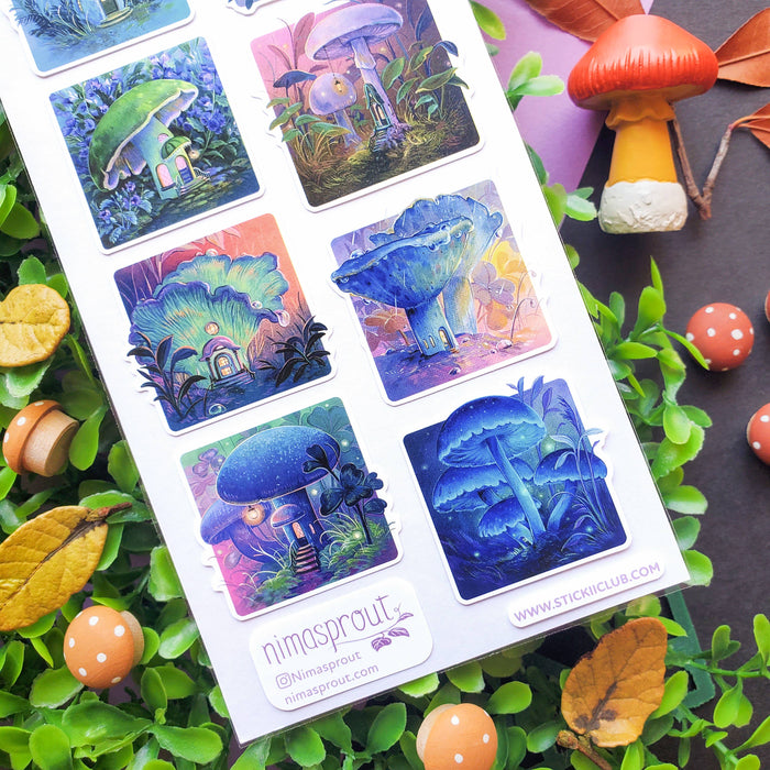 Mushroom Homes Sticker Sheet