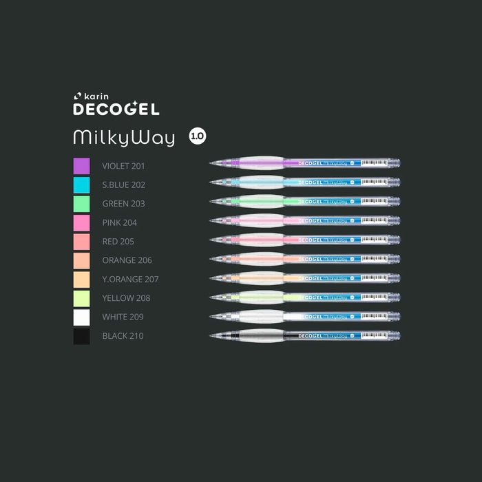 DECOGEL 1.0 Gel Pens - Milky Way 10 Colour Set