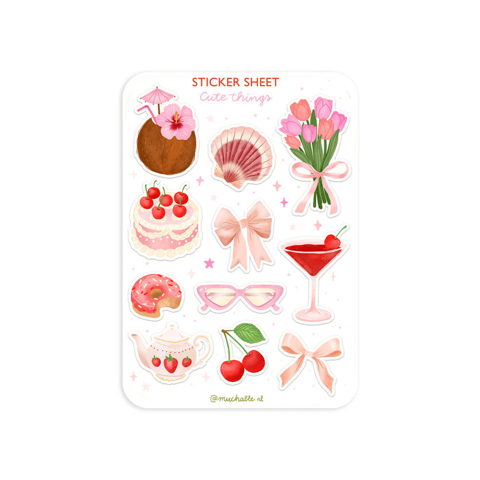 A6 Sticker Sheet - Cute Things